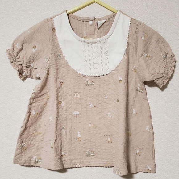 Other - Pink floral short sleeves